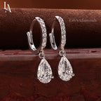 Pear Cut Lab Grown Diamond Drop Earrings