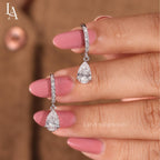 Pear Cut Lab Grown Diamond Drop Earrings