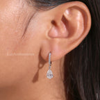 Pear Cut Lab Grown Diamond Drop Earrings