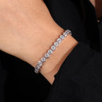 Hexagonal Lab Grown Diamond Tennis Bracelet