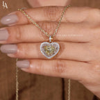 Heart Cut Yellow Lab Grown Diamond Pendant Necklace