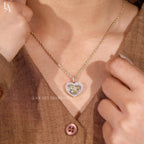 Heart Cut Yellow Lab Grown Diamond Pendant Necklace