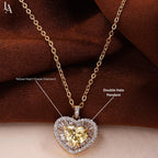 Heart Cut Yellow Lab Grown Diamond Pendant Necklace