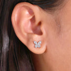 Marquise Cut Butterfly Stud Earrings
