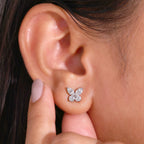Marquise Cut Butterfly Stud Earrings