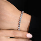 Hexagonal Lab Grown Diamond Tennis Bracelet