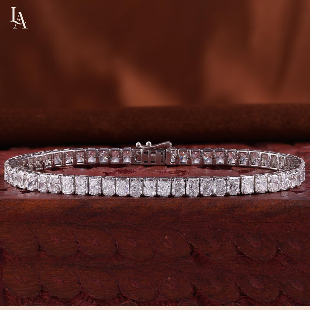 Radiant Cut Lab Grown Diamond Tennis Bracelet