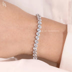 Classic Oval Lab Grown Diamond Tennis Bracelet