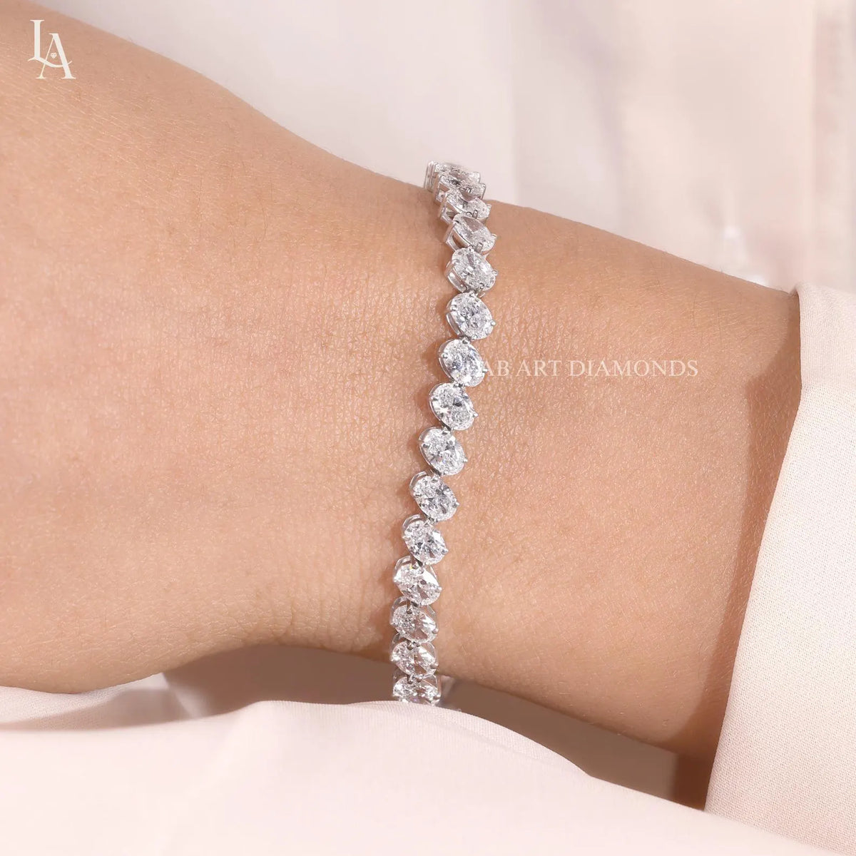 Classic Oval Lab Grown Diamond Tennis Bracelet
