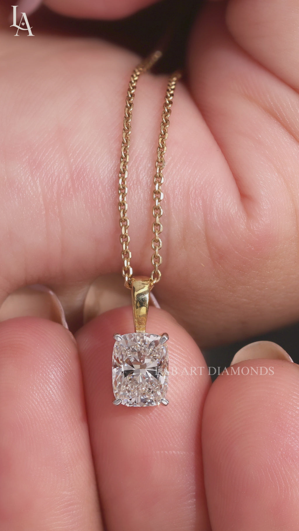 Radiant Cut Solitaire Pendent