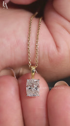 Radiant Cut Solitaire Pendent