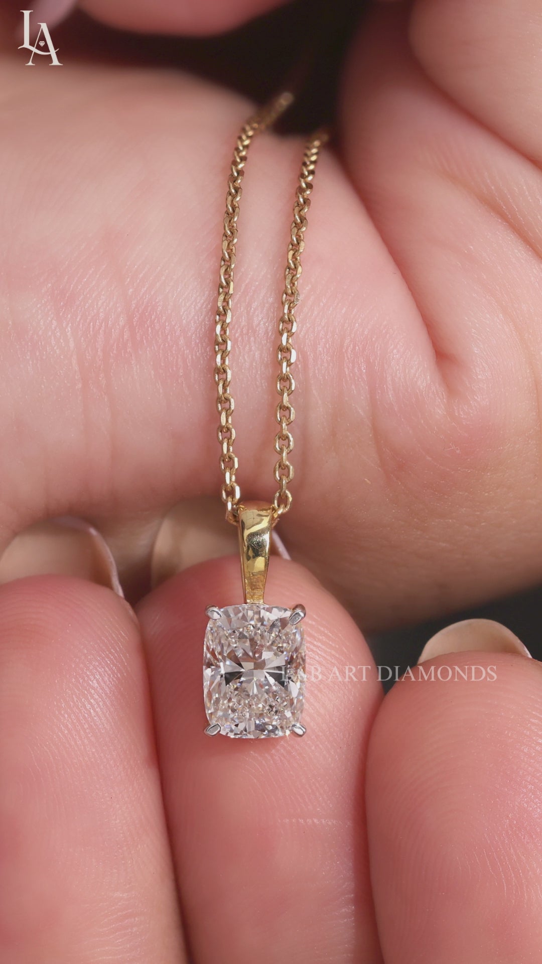 Radiant Cut Solitaire Pendent