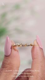 Twisted Dainty Spiral Half Eternity Ring