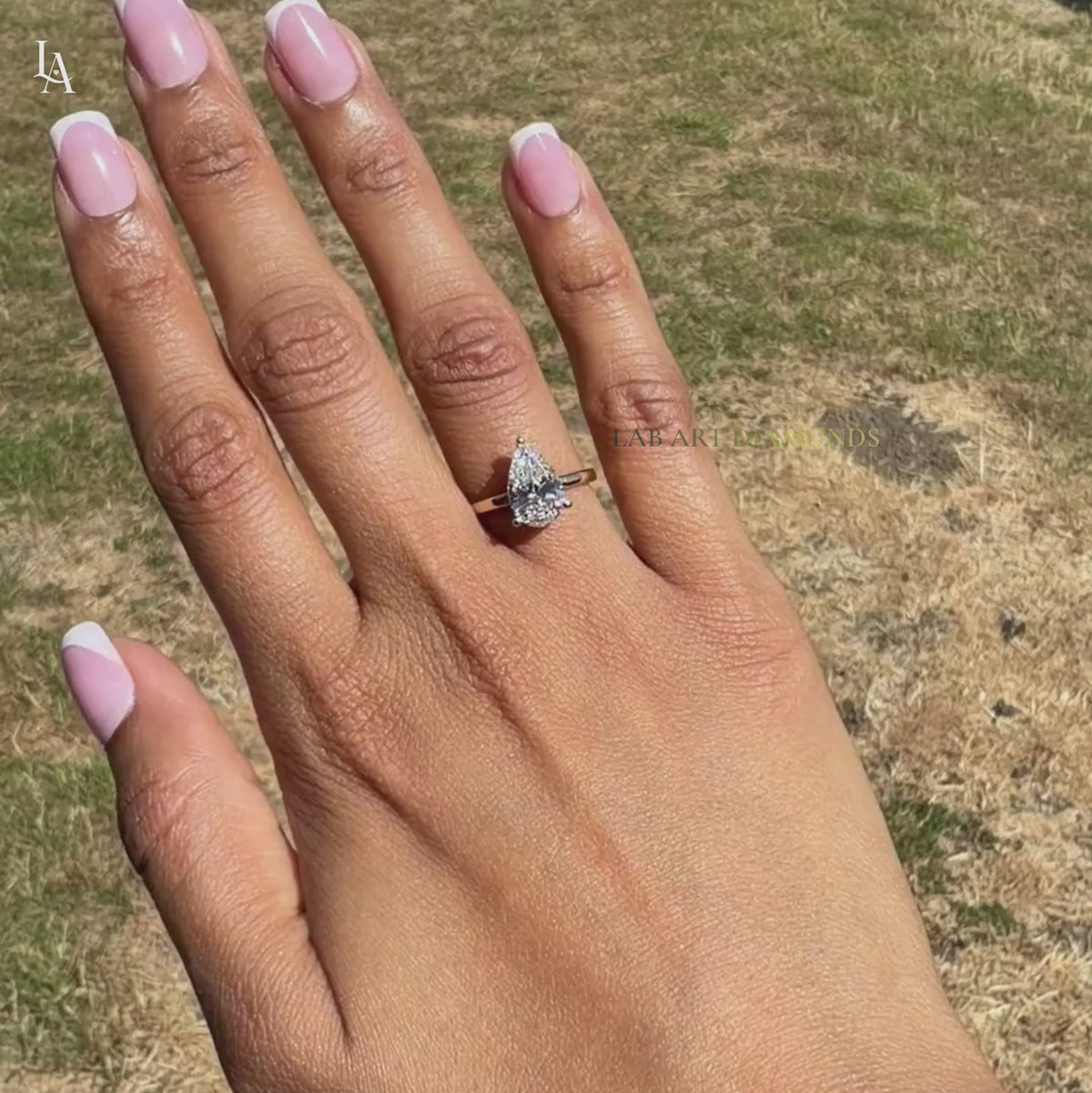 Pear Cut Solitaire Engagement Ring