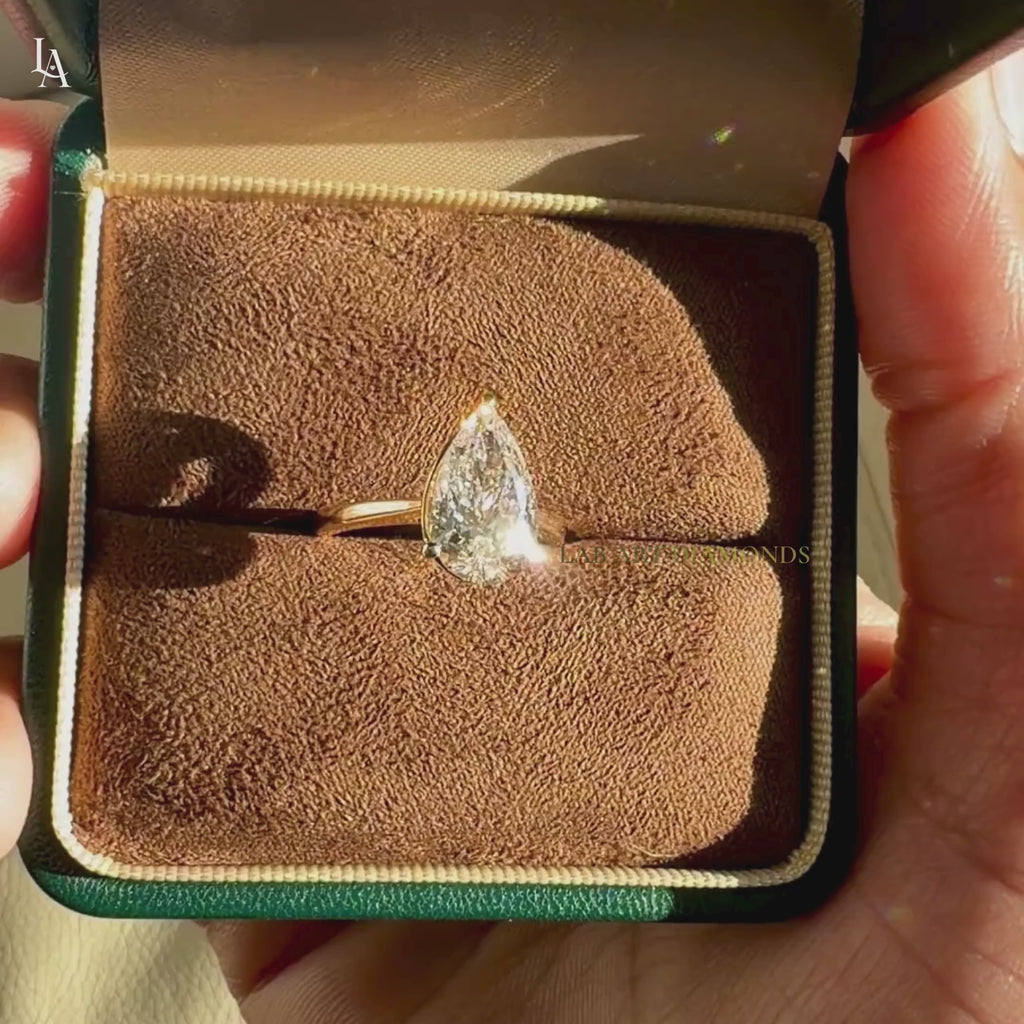 Pear Cut Solitaire Engagement Ring
