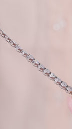 Hexagonal Lab Grown Diamond Tennis Bracelet