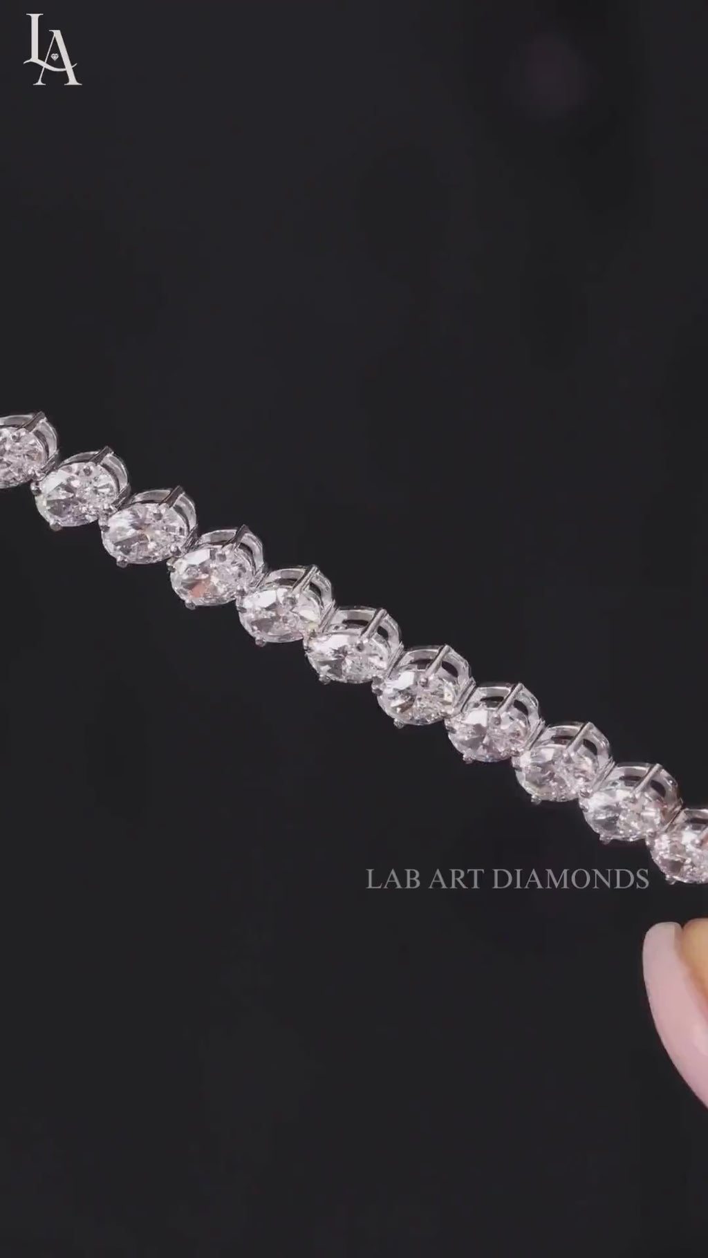 Classic Oval Lab Grown Diamond Tennis Bracelet