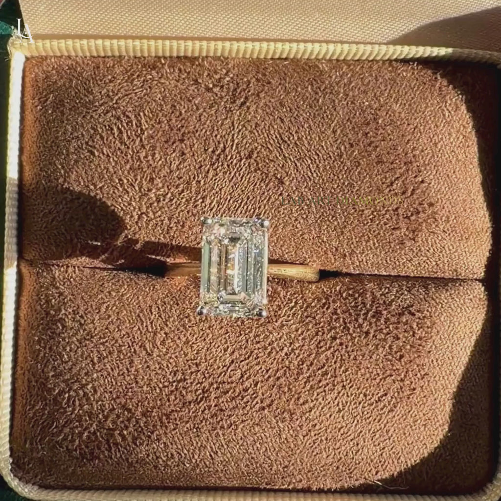 Emerald Cut Solitaire Engagement Ring