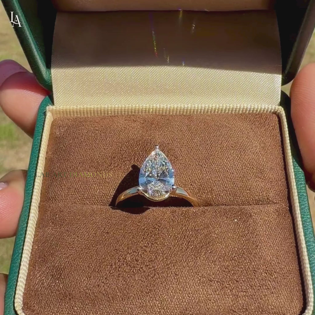 Pear Cut Solitaire Engagement Ring