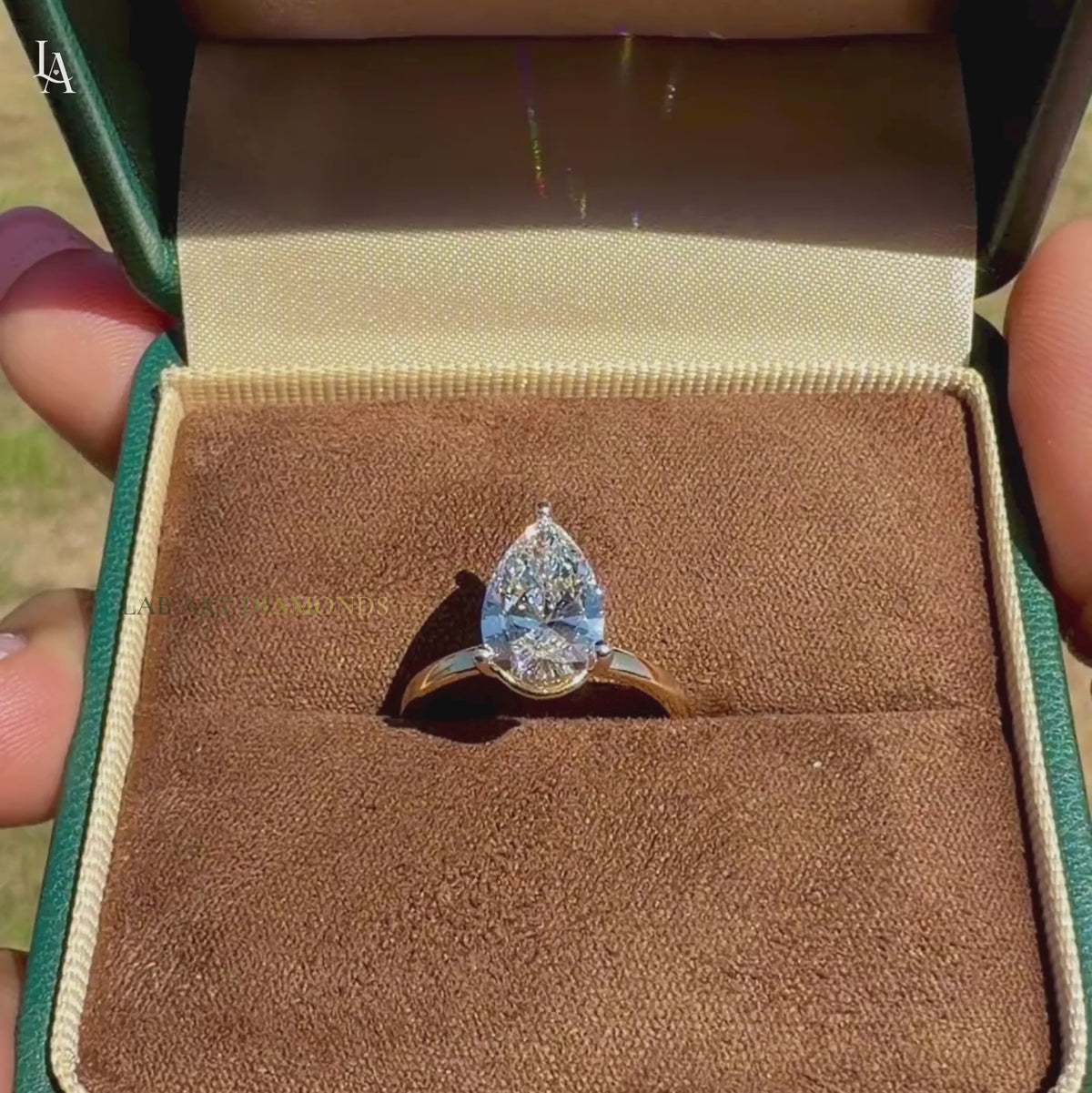 Pear Cut Solitaire Engagement Ring