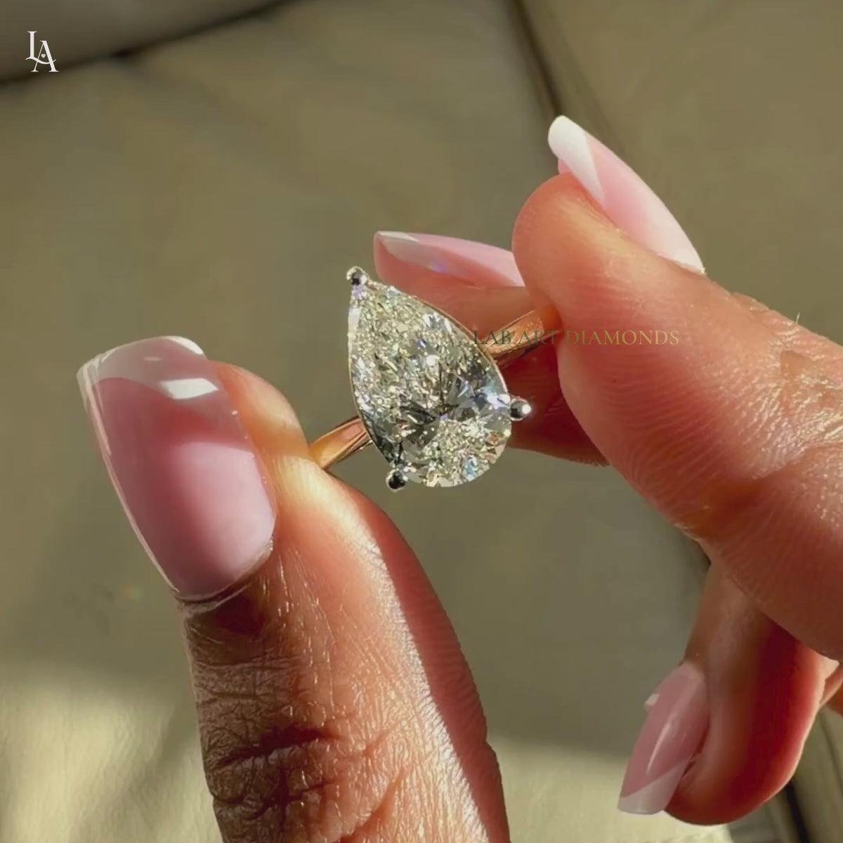 Pear Cut Solitaire Engagement Ring
