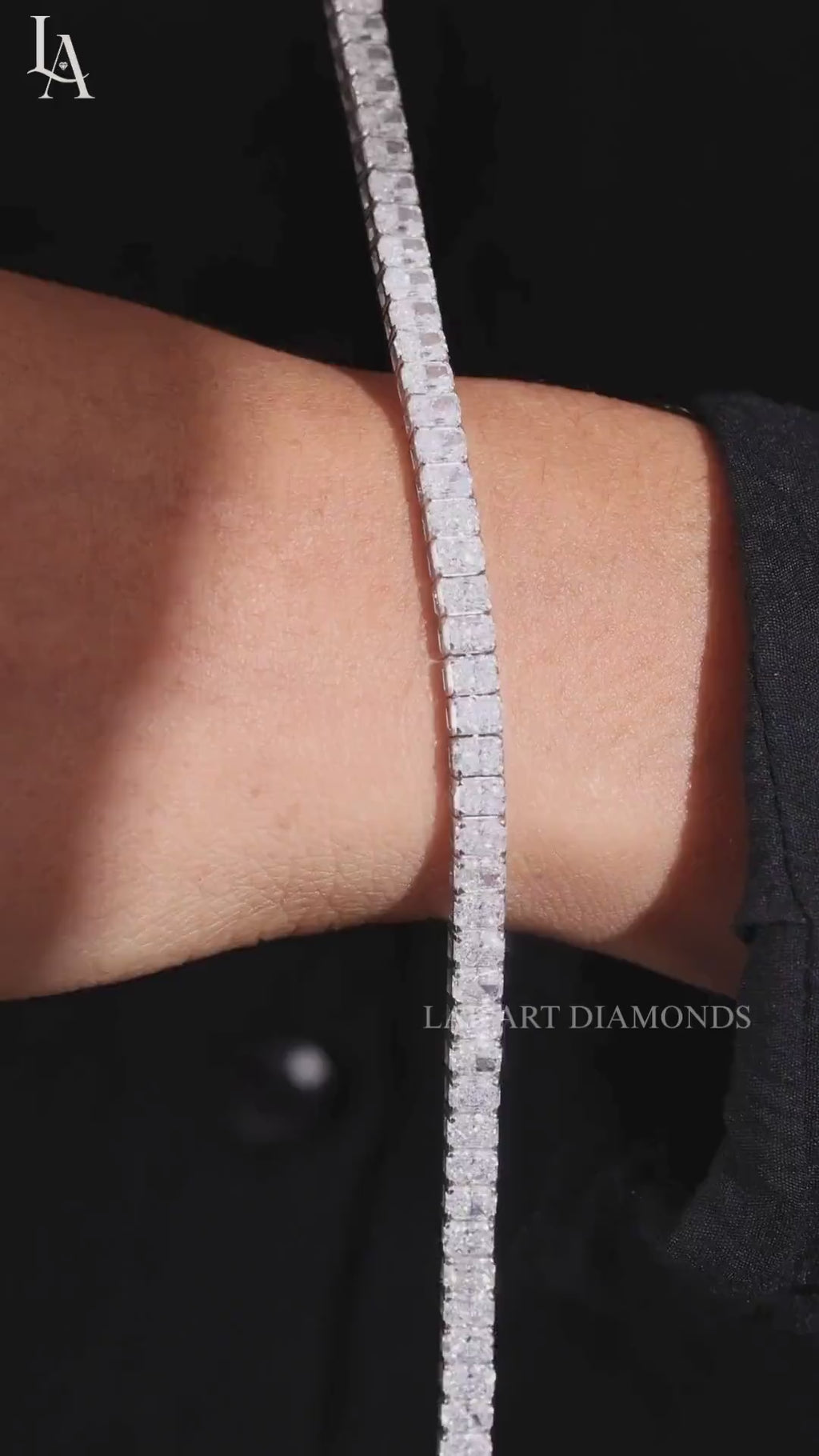 Radiant Cut Lab Grown Diamond Tennis Bracelet